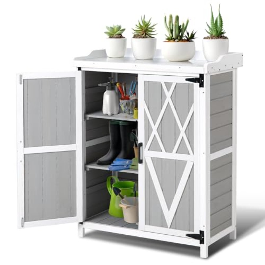 Woodworking Work Table - Banco da giardinaggio per esterni, mobiletto