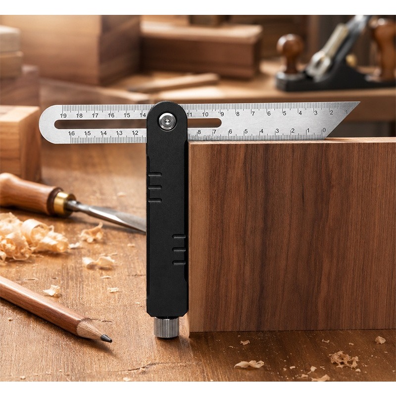 Woodworking Workshop Layout - Righello Angolare Regolabile per Falegnameria, Strumento