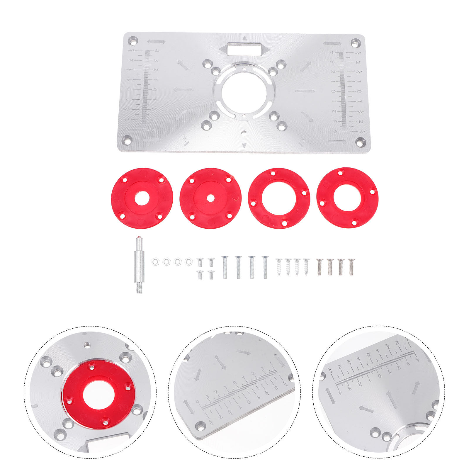 Woodworking Router - 1 Set Piastra di Inserimento per