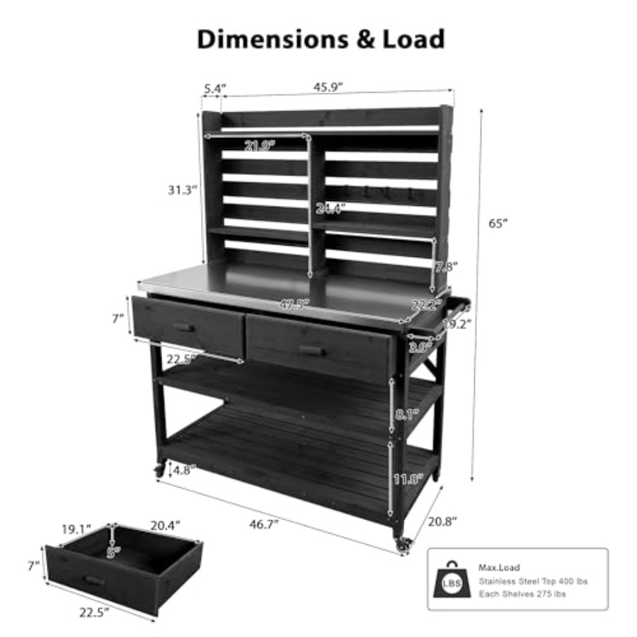 Banco da giardinaggio per este - Woodworking Work Table recensione e prezzo